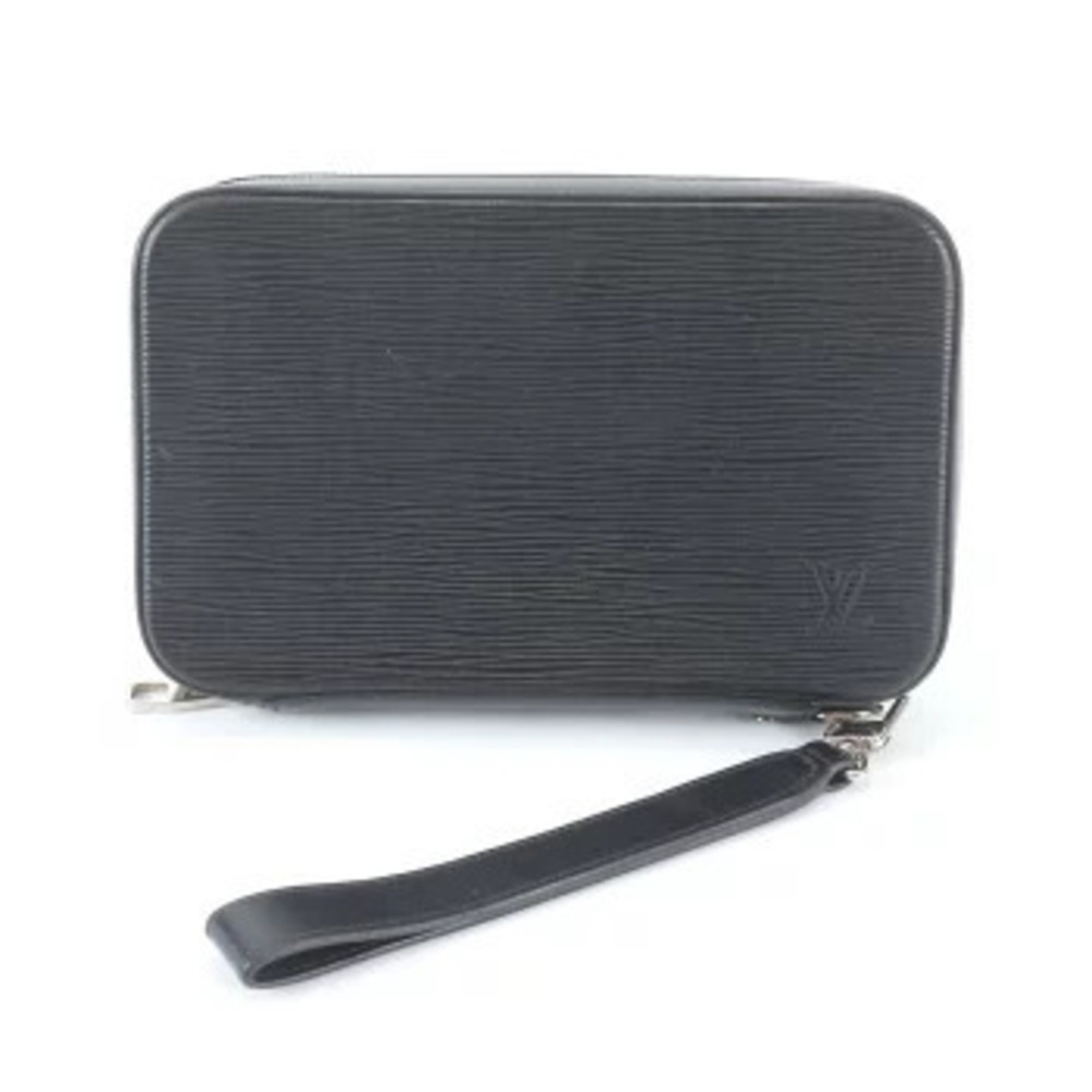 Louis Vuitton Epi Dandy Wallet Leather Long Organizer Shoulder Bag Blue Gray